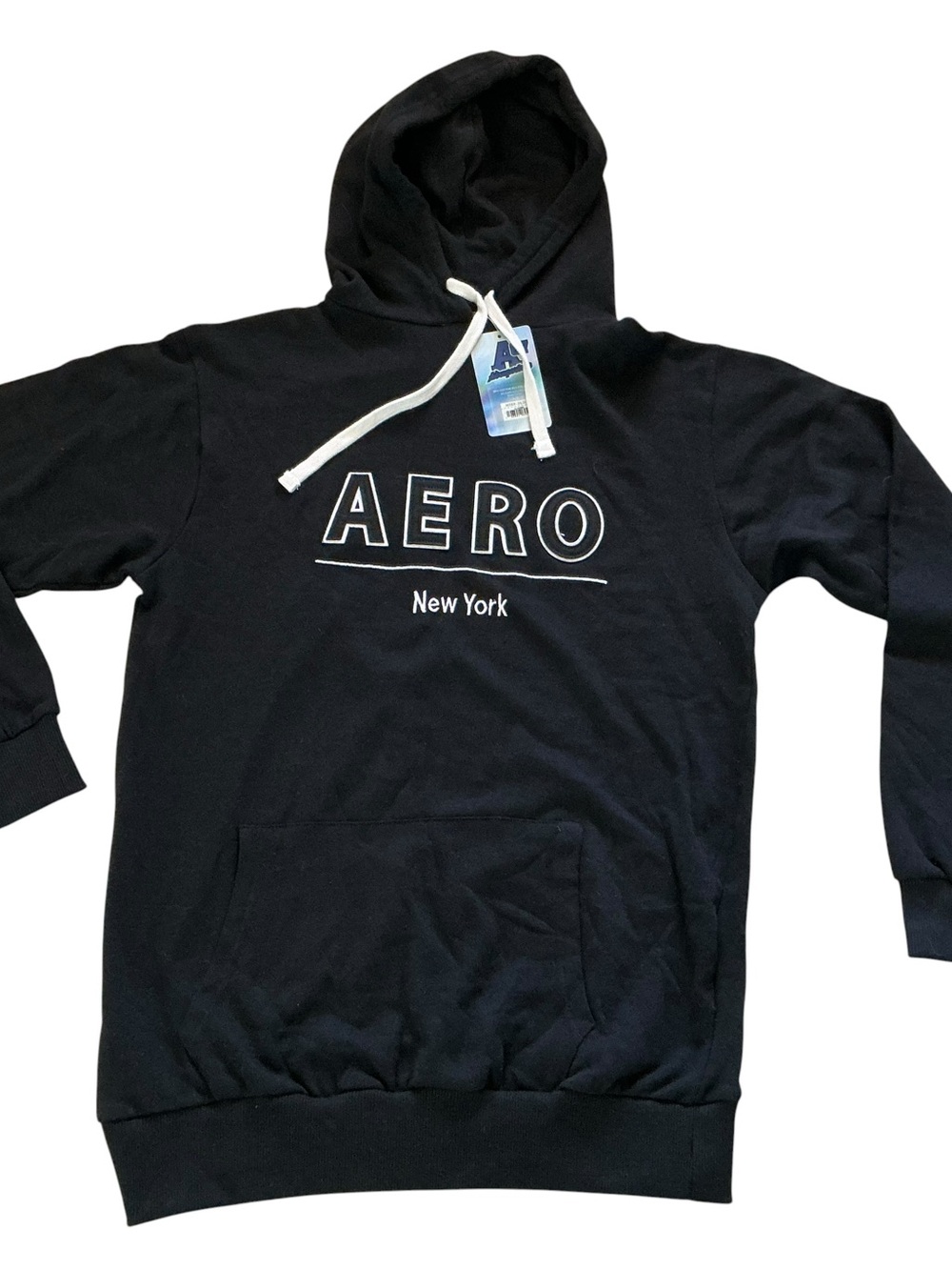 Aeropostale New York Black Logo Hoodie size medium - Picture 1 of 5